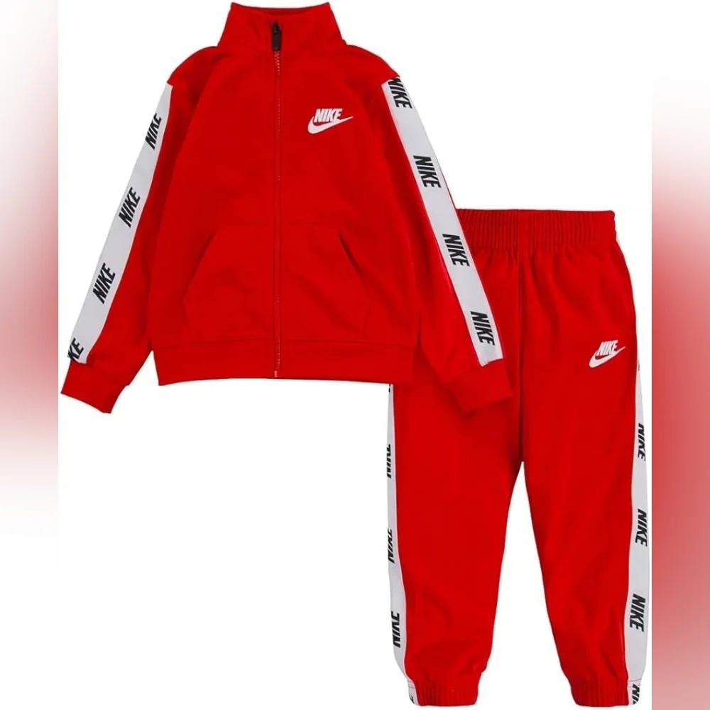 Nike Toddler Boys Logo Taping Full Zip Jacket and Pants 2 Piece Set 18M - Picture 1 of 12